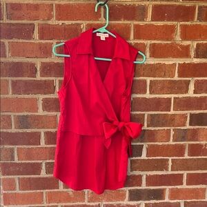 Coldwater Creek Vibrant Red Top